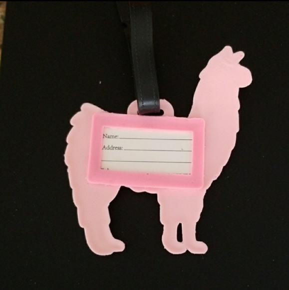 Pink Llama Luggage Tag/🎁Stocking Stuffer🎁 - Picture 2 of 3